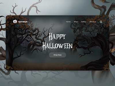 Design made for Halloween shopping website branding graphic design ui ux