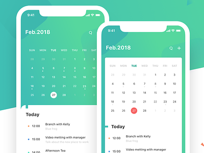 Bank Calendar Tasks calendar iphonex tasks ui 工作 应用 收回 移动 设计 银行 颜色