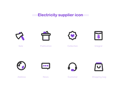 Commerce providers icon address collection icon message sale shopping