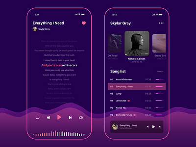 Music Player 1 app color daily design illustration music ui