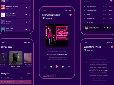 Music app design