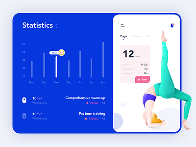 Fitness App daily data design fitness app healthy illustration practice ui