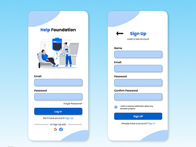 Help Foundation Ui Design for Dailyui Challenge 001