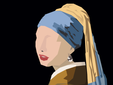 Girl with a pearl earring | Johannes Vermeer, 1665 art design illustration vector