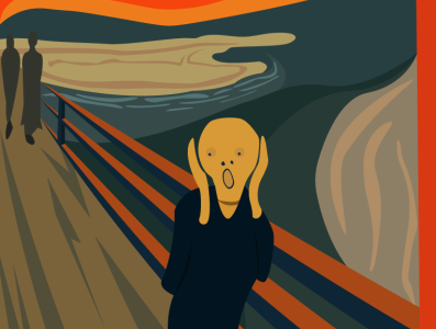 The Scream | Edvard Munch, 1893 2d art design graphic design illustration vector