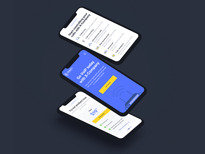 VoIP Website - Mobile version