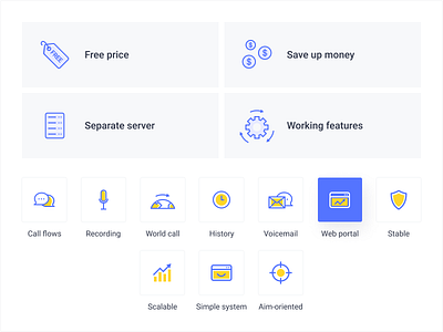 VoIP Website - Set of icons