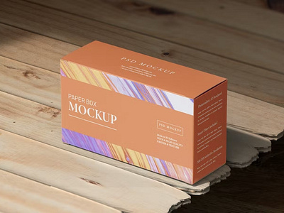 Paper Box Mockup Under Daylight Eco Branding graphic design mock up mockup packaging