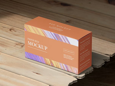 Paper Box Mockup Under Daylight Eco Branding