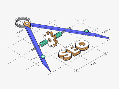 How to Measure SEO: Metrics for SEO Vitals blog illustration isometric marketing measure metrics seo