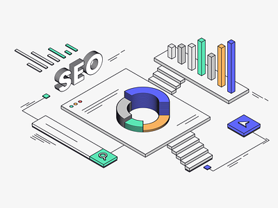 90 SEO Statistics for 2021 (and Growing!) blog graph growing illustration isometric statistics web