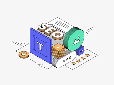 Blog SEO: Proven Ways to Rank Your Blog Faster blog faster illustration isometric rank seo ui way web