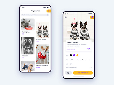 Store Details Page app creative design dog art pet app pet care pet shop uidesign