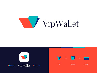 VipWallet-Logo Design app logo brand creative design logo viper wallet app