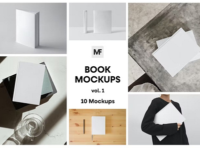 Various Book Mockups vol.01 design mockup mockup graphic mockups