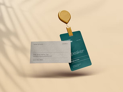 ID badge & business card mockup