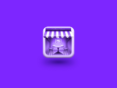 Coffee Shop coffee icon purple shop