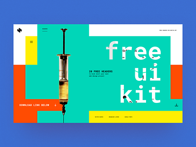 HeaderZ | FREE UI KIT design free free ui kit freebie header inspiration landing minimal sketch ui uiux ux web webdesign website