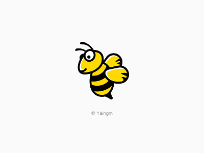 Bee logo design icon illustration logo ui