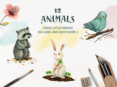 Little friends from Animals and Nature - Design Kit