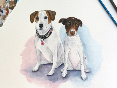 Watercolor Doggies 1