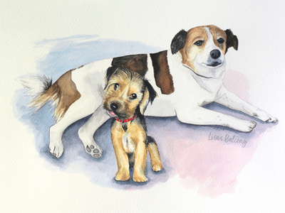 Watercolor Doggies 2
