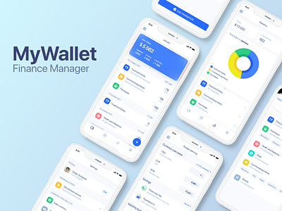 My Wallet - Finance Manager budget finance ios manager mobile money ui ux wallet