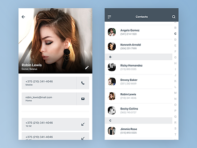 Contacts UI