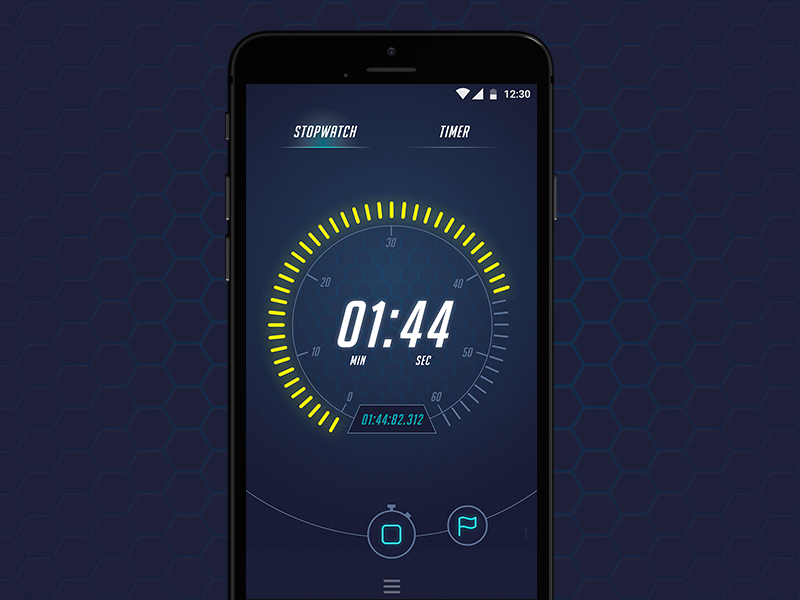 Timer секундомер watch таймер ios android ux ui stopwatch timer