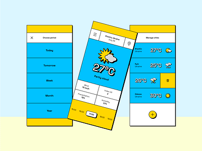 Mobile app — Weather Forecast app figma mobile ui ux webdesign