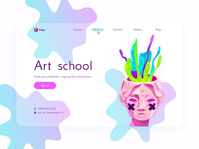 Home Screen — Drawing Courses Website courses desktop figma homepage logo ui ux webdesign website