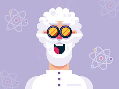 Funny scientist — Adobe Illustrator adobe illustrator illustration scientist ui ux vector webdesign