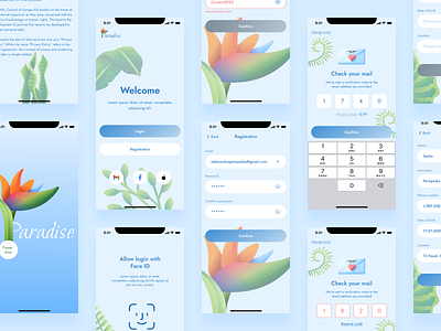 Sign-Up Flow — Flower Shop App app cross platform figma flow mobile registration signup ui ux vector webdesign