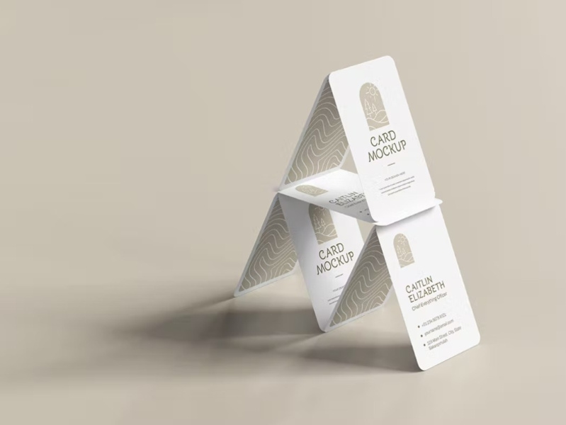 Rounded Business Card Mockup by Aksapix_Studio on Dribbble