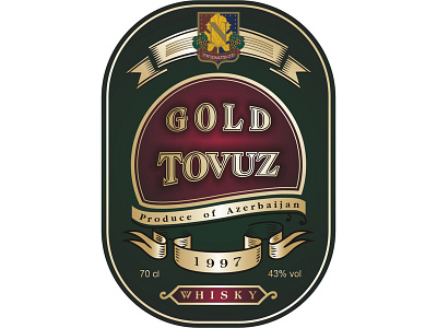 Tovuz whiskey adv branding design illustration logo vector