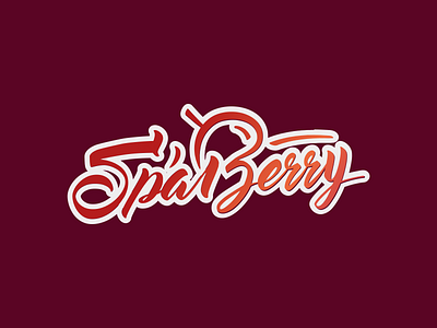 SpaBerry - logo booking branding cherry design handlettering lettering logo spa type typogaphy