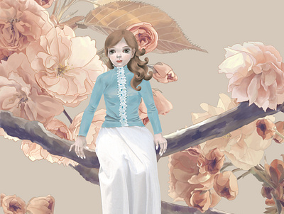 Illustration：Cherry Blossom Girl illustration