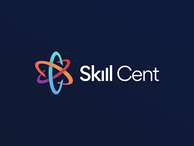 SkillCent Logo branding galaxy logo planet raise skill