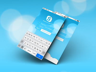 Skype Redesign Login Screen iOS7 7 interface ios ios7 iphone login photoshop redesign screen skype ui user