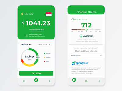 LendUp app design balance concept financial app mobile mobile design protoype ui ux