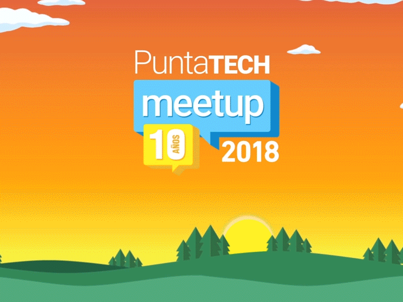 PuntaTech Meetup 2018 - Introanimation affter effects animacion animation art direction design illustration key visual
