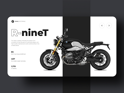 BMW Motorrad app bike black and white bmw carousel clean design landing page minimal minimalism modern ui ux vasp