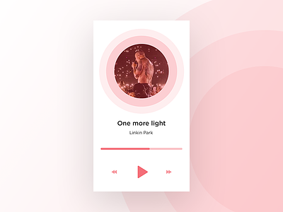 Music Player UI chester clean linkin park minimal music music player player practice tribute ui
