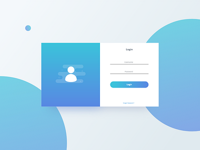 Login page blue clean gradient illustration login minimal ui ux web