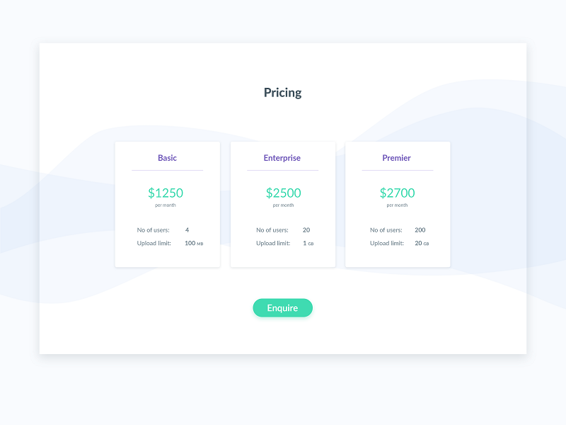 Pricing by Vaisakh Pradeep on Dribbble