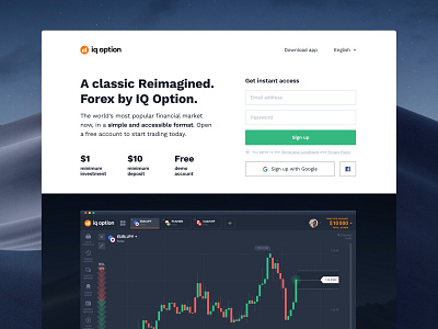 Trading app | Landing Page landingpage sketch webdesign