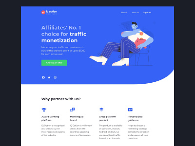 Affiliate Program | Landing Page design sketch ui web