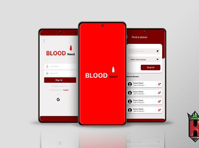 Blood Donor App app blood branding design donor graphic design ui ux