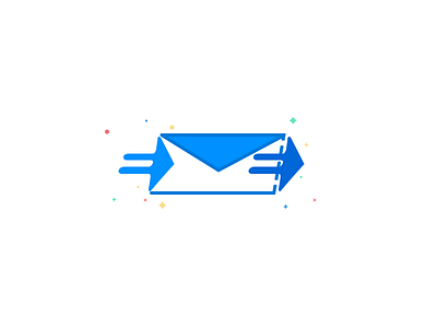 Contacts Illustration blue contacts design envelope icon mail sparkles
