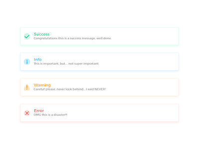 Alerts v2 alerts colorfull icons notification photoshop popup rebound state alert status ui ux